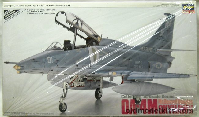 Hasegawa 1/32 McDonnell Douglas OA-4M Skyhawk - US Marines H & MS-12 Outlaws (markings for two different aircraft), CH6 plastic model kit